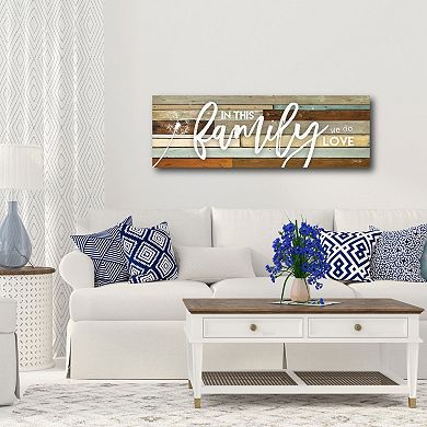 Courtside Market In This Family We Do Love Canvas Wall Art