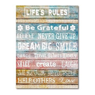 COURTSIDE MARKET Life Rules Gallery Canvas Wall Art