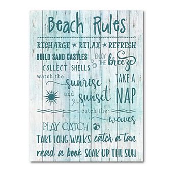 COURTSIDE MARKET Beach Rules Gallery Canvas Wall Art