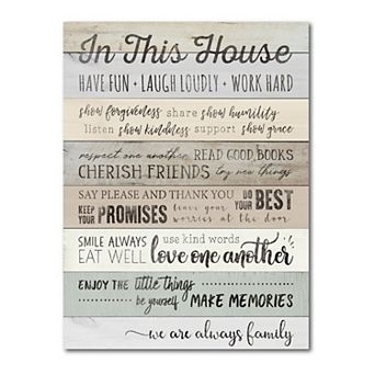 COURTSIDE MARKET In This House Gallery Canvas Wall Art