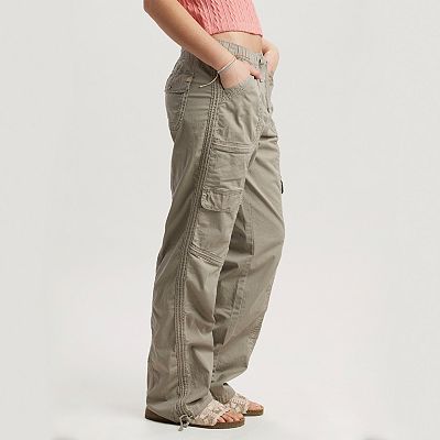 Juniors' UNIONBAY Shay Stretch Twill Straight Leg Cargo Pants
