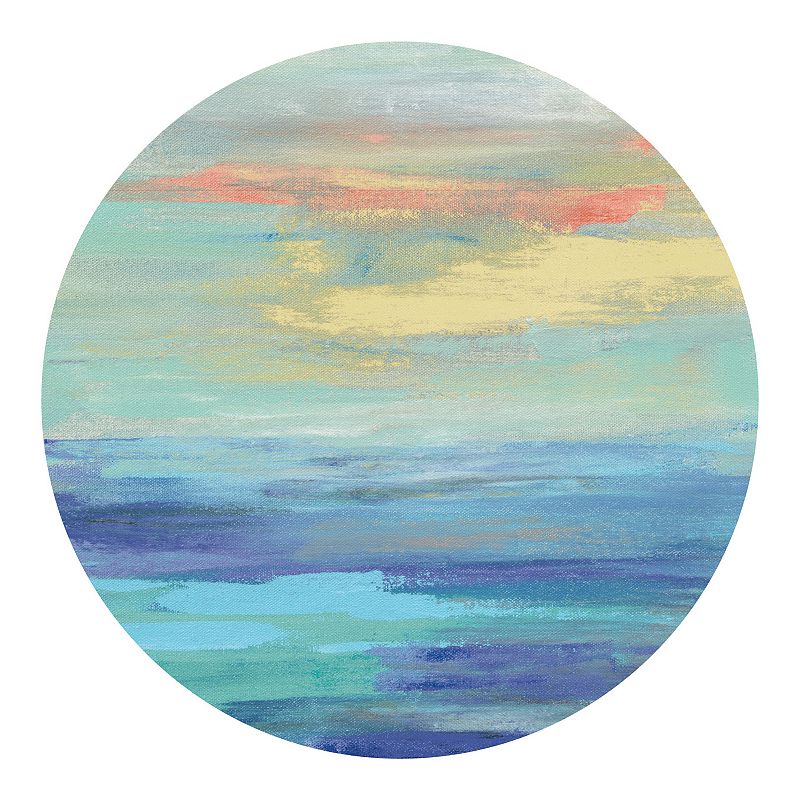 Courtside Market Sunset Beach II Circle Decal, Multicolor, 30X30