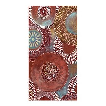 COURTSIDE MARKET Crimson & Gold Speckled Mural