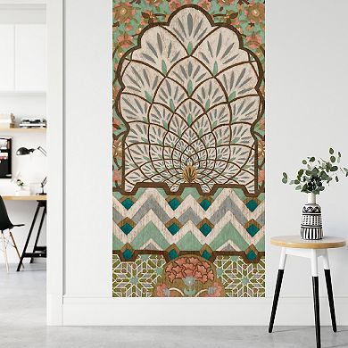 Courtside Market Peacock Tapestry II Wall Decal Mural