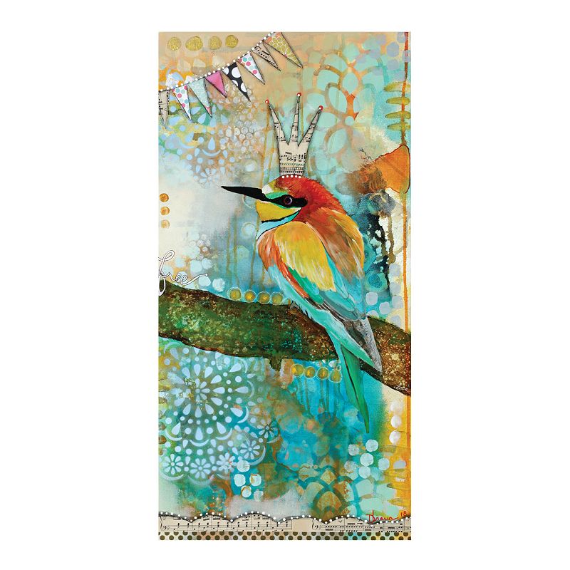Courtside Market Crowned Bird Wall Decal Mural, Multicolor, 96X45