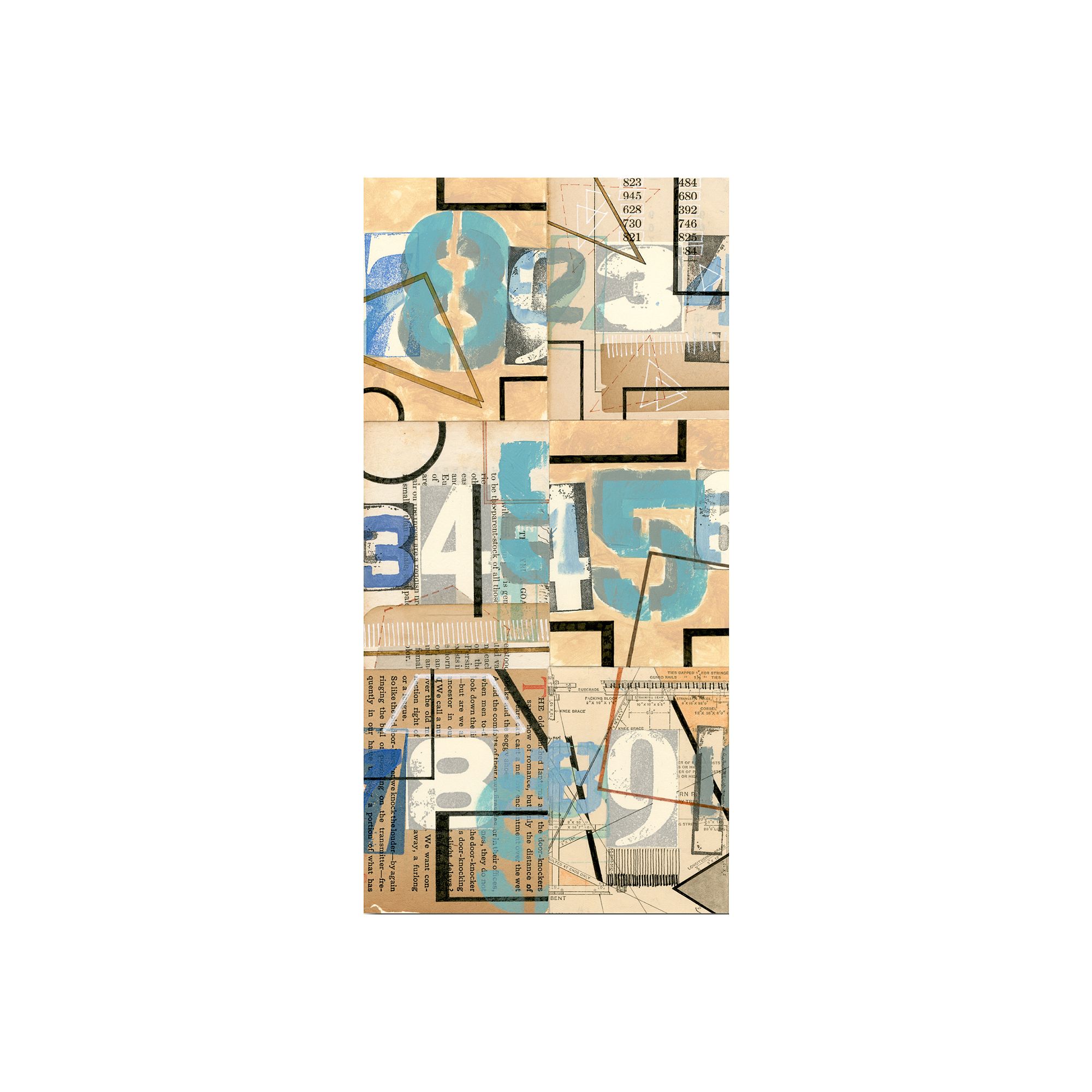 COURTSIDE MARKET Numbers II Mural, Multi Color
