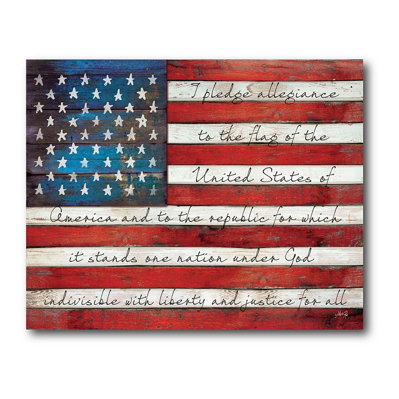 Courtside Market Americana Flag Gallery-Wrapped Canvas, Multicolor, 20X24