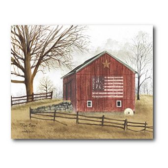 COURTSIDE MARKET Patriotic Barn Gallery-Wrapped Canvas