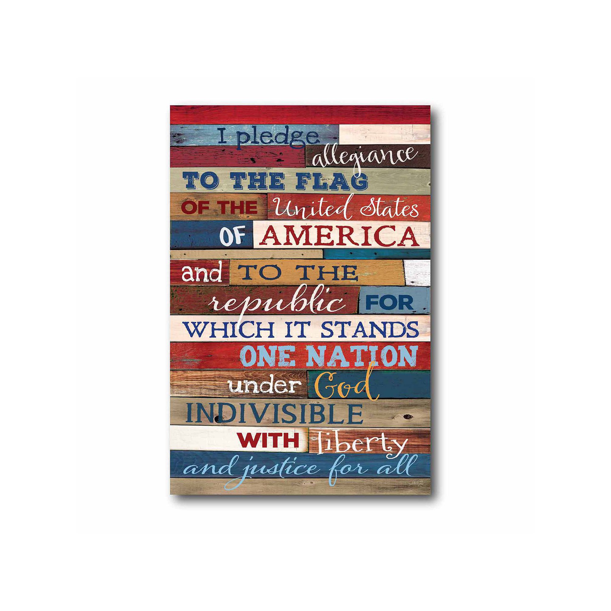 COURTSIDE MARKET Pledge Allegiance Gallery-Wrapped Canvas, Multi Color