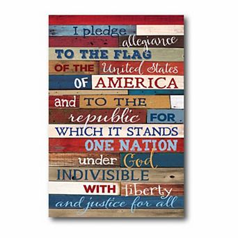 COURTSIDE MARKET Pledge Allegiance Gallery-Wrapped Canvas