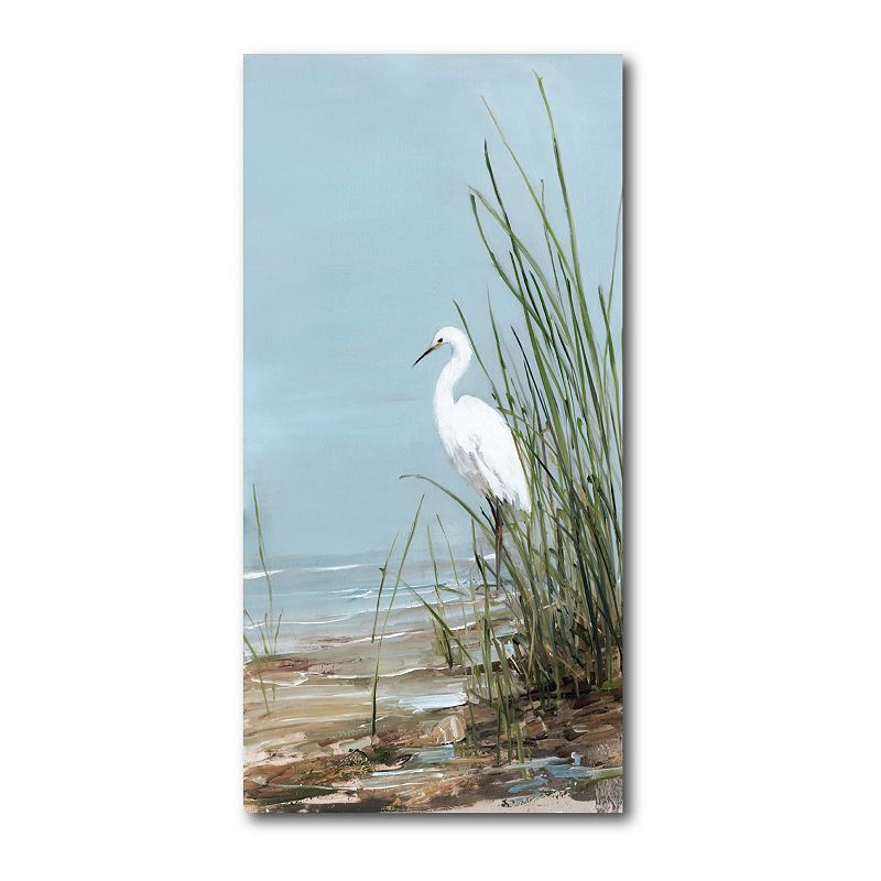 Courtside Market White Egret Gallery Canvas Wall Art, Multicolor, 12X24