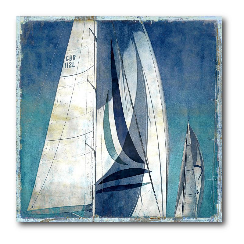 Courtside Market Sailing I Gallery Canvas Wall Art, Multicolor, 16X16
