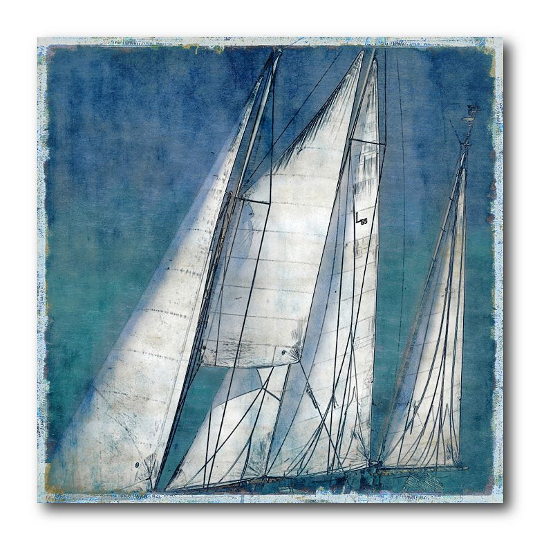 Courtside Market Sailing II Gallery Canvas Wall Art, Multicolor, 16X16