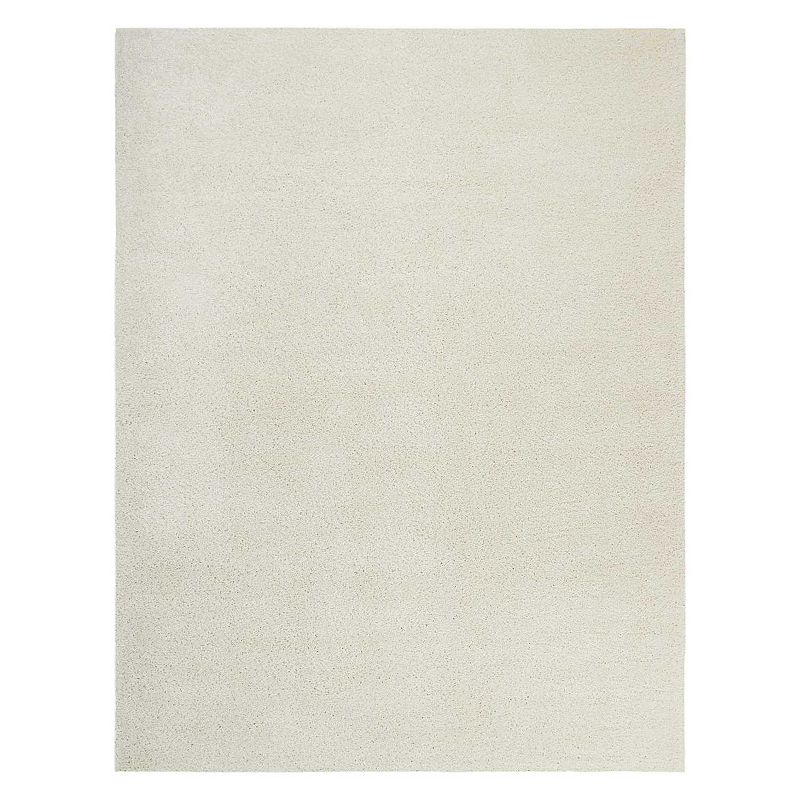 Nourison Malibu Shag Area Rug, White, 10X13 Ft