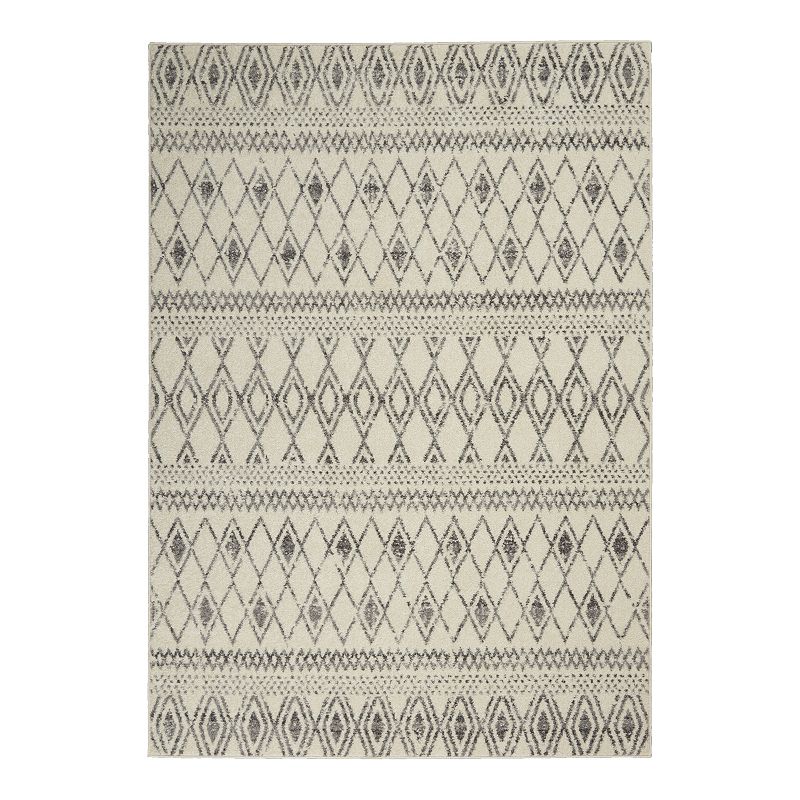 Nourison Passion Intricate Area Rug, White, 8X10 Ft