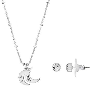 LC Lauren Conrad Silver Tone Nickel Free Necklace & Earrings Set