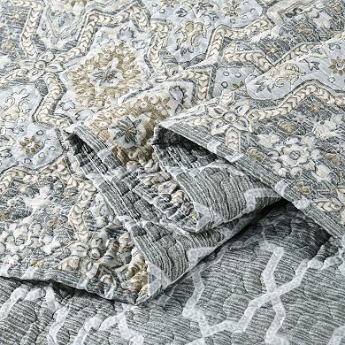Serenta Lanza 5-piece Quilt Set with Coordinating Throw Pillows