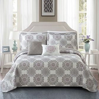Serenta Serano Medallion 5 pc Printed Microfiber Quilt Set