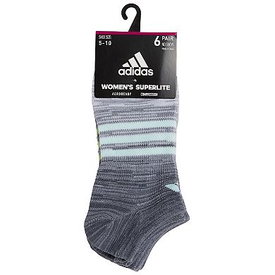 Women's adidas Superlite Badge Of Sport Stripe No-Show Sock 6-Pack