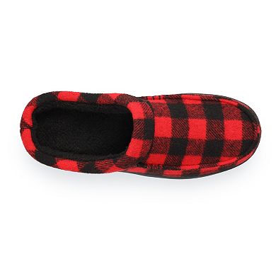 Men's Urban Pipeline Plaid Scuff Slippers with Sherpa Lining