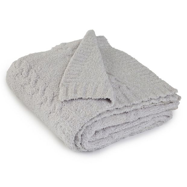 Barefoot Dreams Cozychic Heathered Cable Knit Blanket