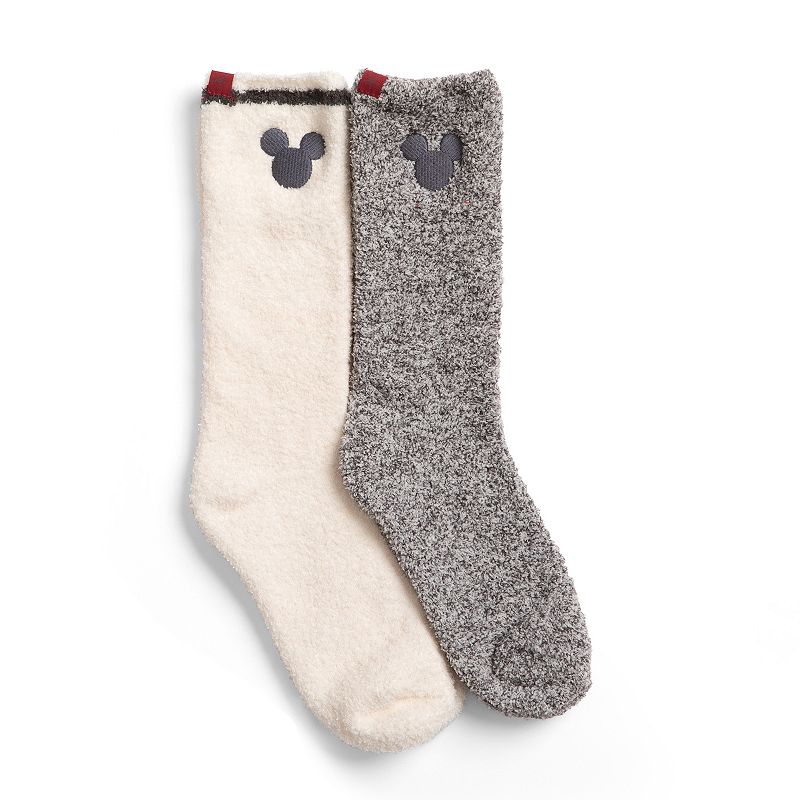 Disneys Mickey Mouse Womens Barefoot Dreams Cozychic 2-pack Socks, Multic