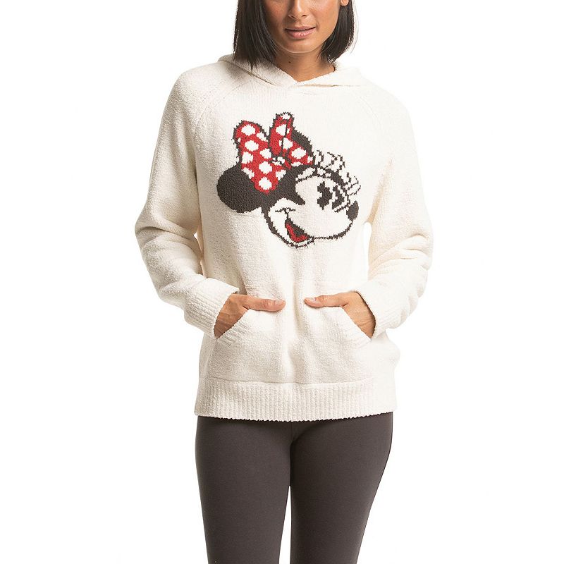 Disneys Minnie Mouse Womens Barefoot Dreams Cozychic Hoodie, Size: XS, Be