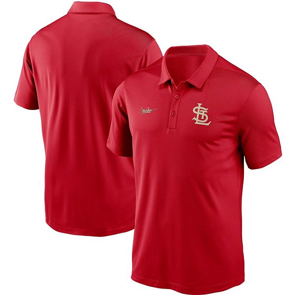 Men's St. Louis Cardinals Nike Red Stripe Polo