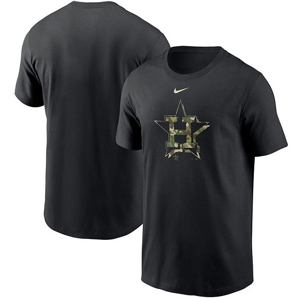 Men's Nike Black Houston Astros Camo Logo T-Shirt
