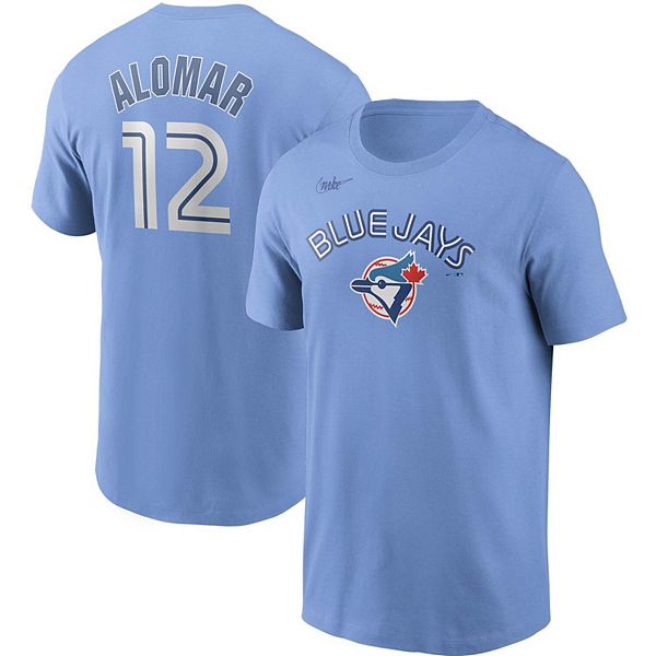 Men S Nike Roberto Alomar Powder Blue Toronto Blue Jays Cooperstown Collection Name Number T Shirt