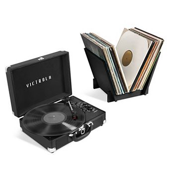 Victrola Journey Record Player & Holder Bundle