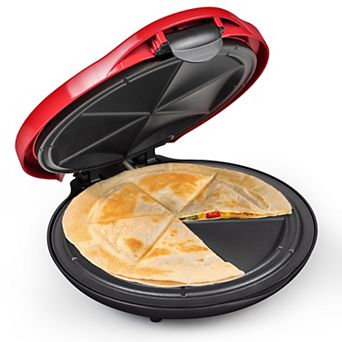 Taco Tuesday Deluxe 10 in Electric Quesadilla Maker with Extra Stuffing Latch