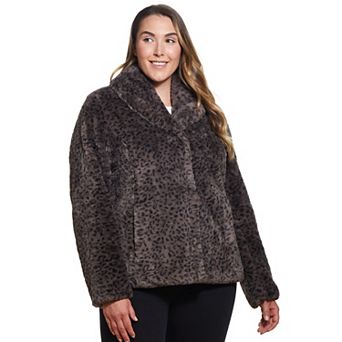 Plus Size Weathercast Midweight Faux-Fur Jacket