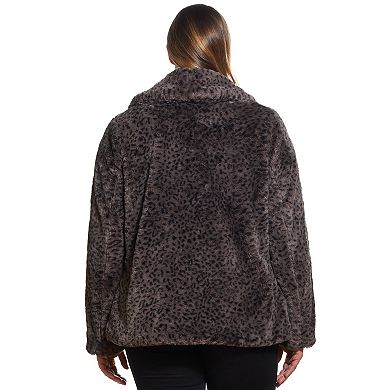 Plus Size Weathercast Midweight Faux-Fur Jacket