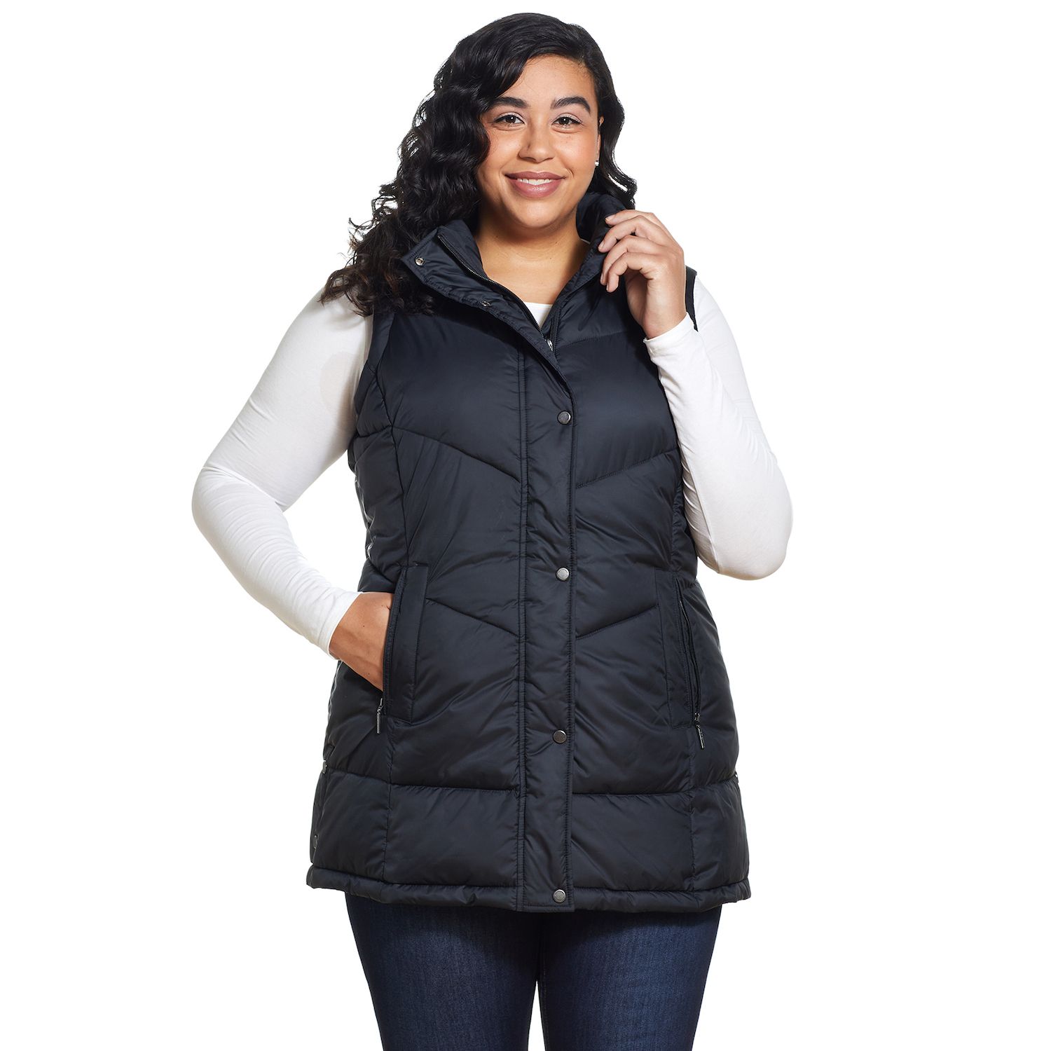 women's plus size long vests