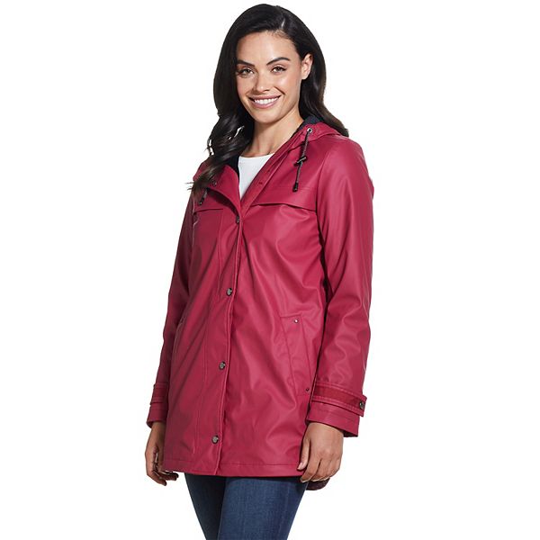 Women's Weathercast Hooded Rain Slicker Jacket
