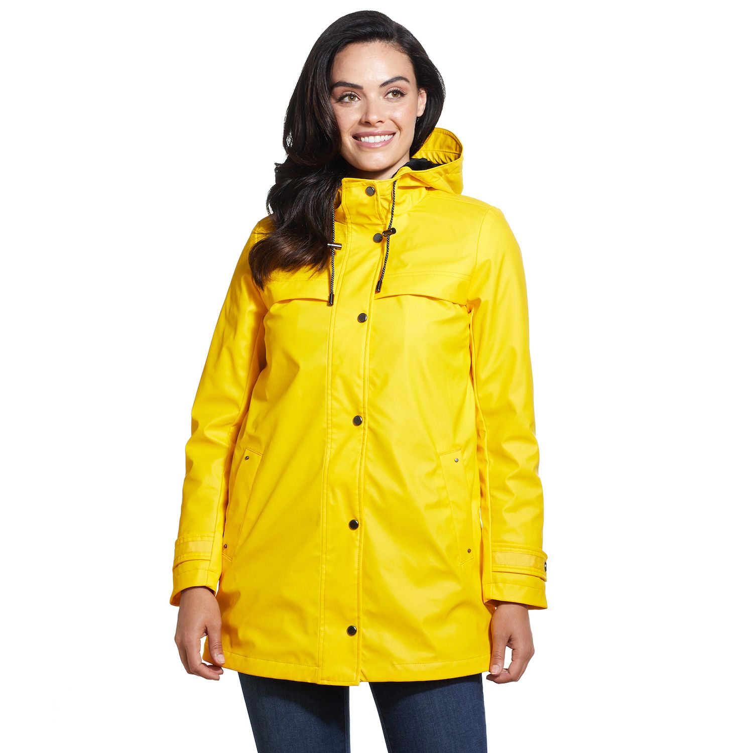 women's yellow rain slicker