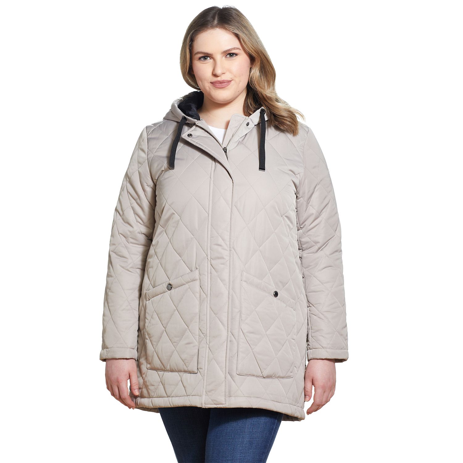 plus size beige coat