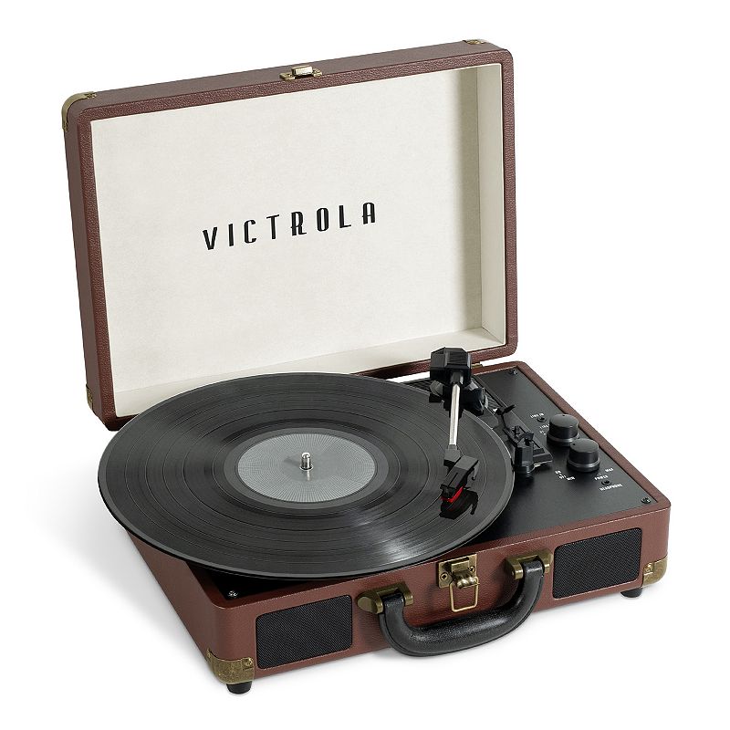 Victrola Journey+ Bluetooth Record Player, Dark Brown