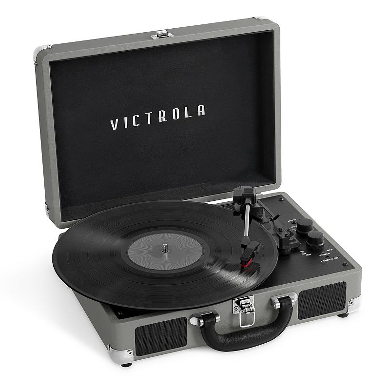 Victrola Journey+ Bluetooth Record Player, Light Gray