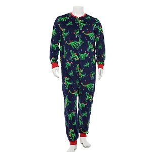 Jammies For Your Families Men S Dinosaur One Piece Pajamas