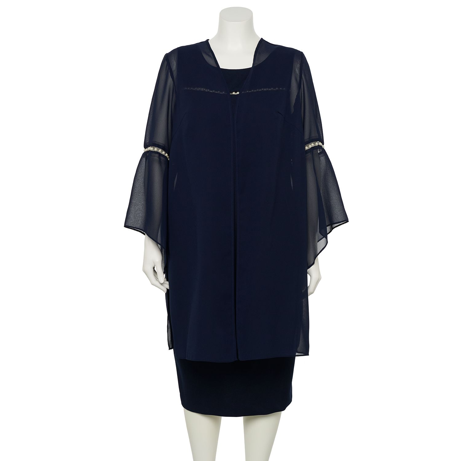 maya brooke sleeveless jacket dress