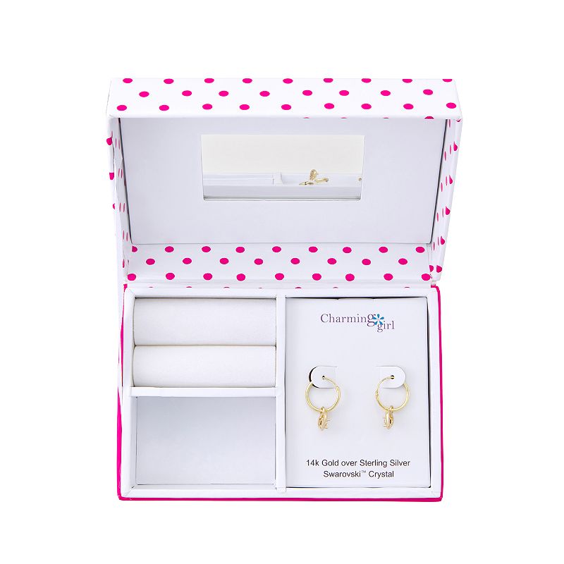 62523997 Kids Charming Girl Gold Tone Sterling Silver Cryst sku 62523997
