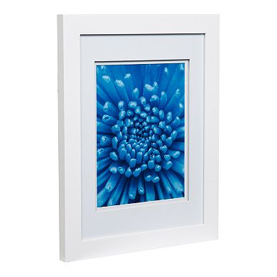 Pinnacle Frames and Accents Double Mat Flat White Wall Frame
