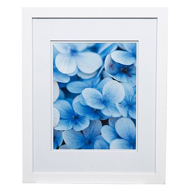 Pinnacle Frames and Accents Double Mat Flat White Wall Frame