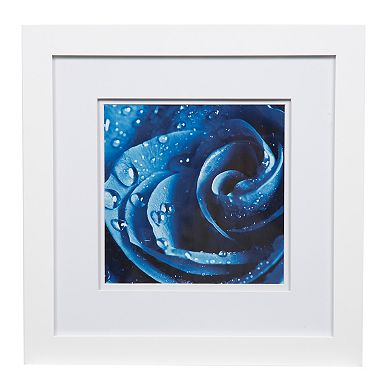 Pinnacle Frames and Accents Double Mat Flat White Wall Frame