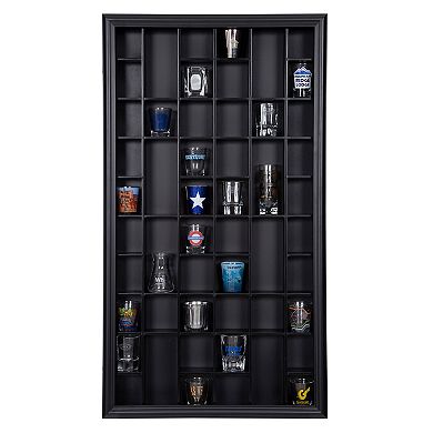 Pinnacle Frames and Accents Shot Glass Display Case Wall Decor