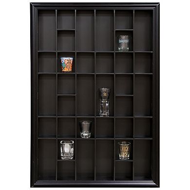 Pinnacle Frames and Accents Shot Glass Display Case Wall Decor
