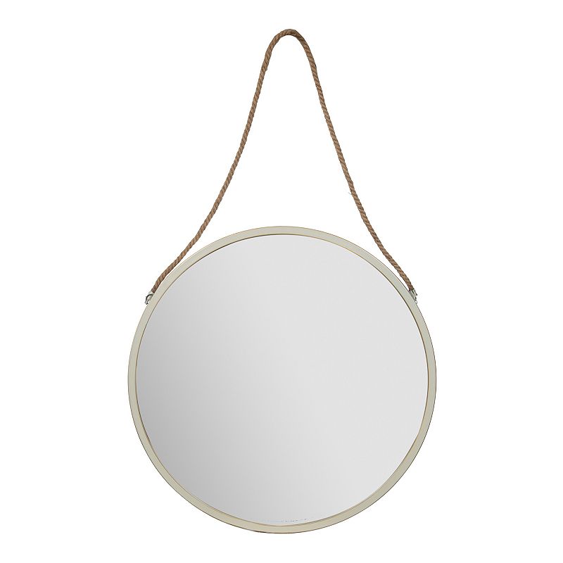 Pinnacle Frames and Accents Rustic Round Wall Mirror, Grey, 30X30