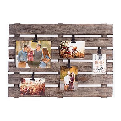 Pinnacle Wood Pallet Collage Picture Frame with Adjustable Clips